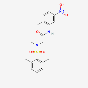 molecular formula C19H23N3O5S B4820933 N~2~-(mesitylsulfonyl)-N~2~-methyl-N~1~-(2-methyl-5-nitrophenyl)glycinamide 