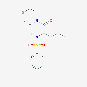 molecular formula C17H26N2O4S B4820938 4-methyl-N-[3-methyl-1-(4-morpholinylcarbonyl)butyl]benzenesulfonamide 