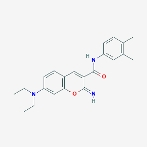 7-(diethylamino)-N-(3,4-dimethylphenyl)-2-imino-2H-chromene-3-carboxamide