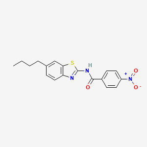 molecular formula C18H17N3O3S B4820991 N-(6-butyl-1,3-benzothiazol-2-yl)-4-nitrobenzamide 
