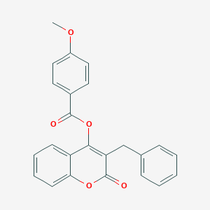 molecular formula C24H18O5 B482100 3-benzyl-2-oxo-2H-chromen-4-yl 4-methoxybenzoate CAS No. 402787-71-7