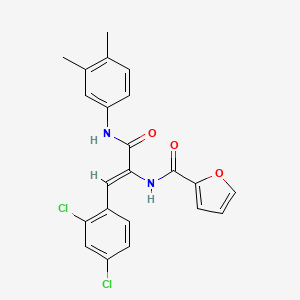 molecular formula C22H18Cl2N2O3 B4821017 N-(2-(2,4-dichlorophenyl)-1-{[(3,4-dimethylphenyl)amino]carbonyl}vinyl)-2-furamide 