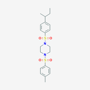 molecular formula C21H28N2O4S2 B4821063 1-[(4-sec-butylphenyl)sulfonyl]-4-[(4-methylphenyl)sulfonyl]piperazine 