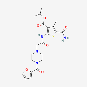 isopropyl 5-(aminocarbonyl)-2-({[4-(2-furoyl)-1-piperazinyl]acetyl}amino)-4-methyl-3-thiophenecarboxylate