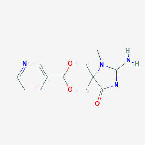 molecular formula C12H14N4O3 B482109 2-Amino-1-methyl-8-(pyridin-3-yl)-7,9-dioxa-1,3-diazaspiro[4.5]dec-2-en-4-one CAS No. 6148-44-3
