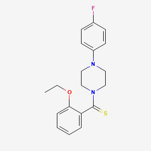 molecular formula C19H21FN2OS B4821091 1-[(2-ethoxyphenyl)carbonothioyl]-4-(4-fluorophenyl)piperazine 