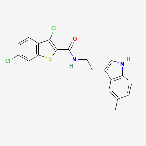molecular formula C20H16Cl2N2OS B4821100 3,6-dichloro-N-[2-(5-methyl-1H-indol-3-yl)ethyl]-1-benzothiophene-2-carboxamide 
