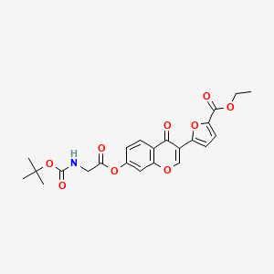 molecular formula C23H23NO9 B4821121 ethyl 5-(7-{[N-(tert-butoxycarbonyl)glycyl]oxy}-4-oxo-4H-chromen-3-yl)-2-furoate 