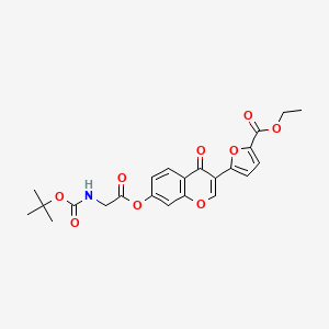 ethyl 5-(7-{[N-(tert-butoxycarbonyl)glycyl]oxy}-4-oxo-4H-chromen-3-yl)-2-furoate