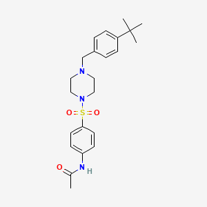 molecular formula C23H31N3O3S B4821133 N-(4-{[4-(4-tert-butylbenzyl)-1-piperazinyl]sulfonyl}phenyl)acetamide 