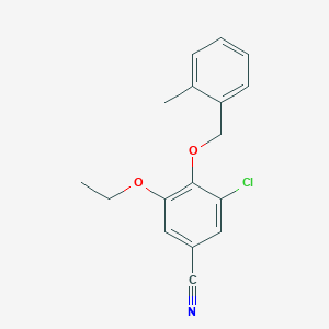 molecular formula C17H16ClNO2 B4821137 3-chloro-5-ethoxy-4-[(2-methylbenzyl)oxy]benzonitrile 
