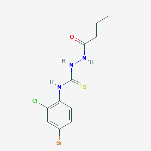 N-(4-bromo-2-chlorophenyl)-2-butyrylhydrazinecarbothioamide