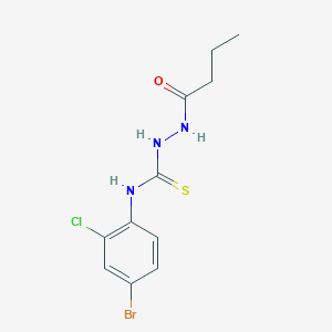 molecular formula C11H13BrClN3OS B4821139 N-(4-bromo-2-chlorophenyl)-2-butyrylhydrazinecarbothioamide 