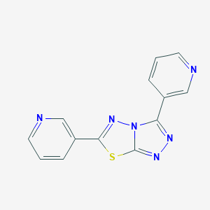 molecular formula C13H8N6S B482114 3,6-Di(3-pyridinyl)[1,2,4]triazolo[3,4-b][1,3,4]thiadiazole CAS No. 154149-74-3