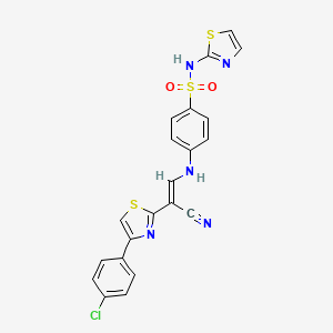 4-({2-[4-(4-chlorophenyl)-1,3-thiazol-2-yl]-2-cyanovinyl}amino)-N-1,3-thiazol-2-ylbenzenesulfonamide