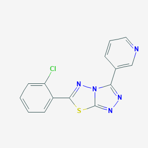 molecular formula C14H8ClN5S B482118 6-(2-Chlorophenyl)-3-(3-pyridinyl)[1,2,4]triazolo[3,4-b][1,3,4]thiadiazole CAS No. 154149-70-9