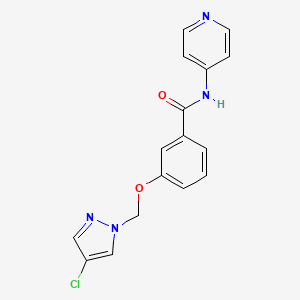 3-[(4-chloro-1H-pyrazol-1-yl)methoxy]-N-4-pyridinylbenzamide