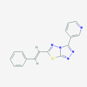 6-(2-Phenylvinyl)-3-(3-pyridinyl)[1,2,4]triazolo[3,4-b][1,3,4]thiadiazole