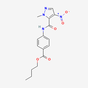 butyl 4-{[(1-methyl-4-nitro-1H-pyrazol-5-yl)carbonyl]amino}benzoate