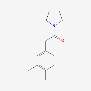 molecular formula C14H19NO B4821191 1-[(3,4-dimethylphenyl)acetyl]pyrrolidine 