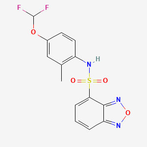 molecular formula C14H11F2N3O4S B4821202 N-[4-(difluoromethoxy)-2-methylphenyl]-2,1,3-benzoxadiazole-4-sulfonamide 