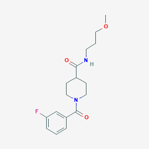 1-(3-fluorobenzoyl)-N-(3-methoxypropyl)-4-piperidinecarboxamide