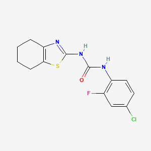 molecular formula C14H13ClFN3OS B4821207 N-(4-chloro-2-fluorophenyl)-N'-(4,5,6,7-tetrahydro-1,3-benzothiazol-2-yl)urea 