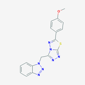 3-(Benzotriazol-1-ylmethyl)-6-(4-methoxyphenyl)-[1,2,4]triazolo[3,4-b][1,3,4]thiadiazole