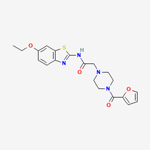 molecular formula C20H22N4O4S B4821230 N-(6-ethoxy-1,3-benzothiazol-2-yl)-2-[4-(2-furoyl)-1-piperazinyl]acetamide 