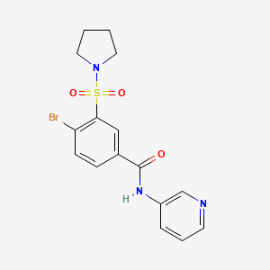 4-bromo-N-pyridin-3-yl-3-pyrrolidin-1-ylsulfonylbenzamide