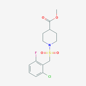 METHYL 1-[(2-CHLORO-6-FLUOROPHENYL)METHANESULFONYL]PIPERIDINE-4-CARBOXYLATE