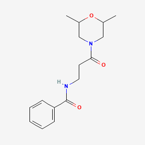 molecular formula C16H22N2O3 B4821261 N-[3-(2,6-dimethyl-4-morpholinyl)-3-oxopropyl]benzamide 