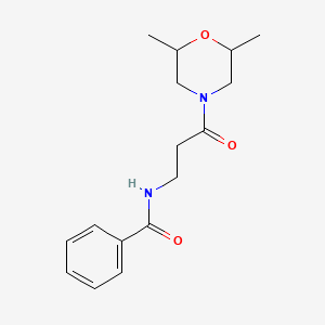 N-[3-(2,6-dimethylmorpholin-4-yl)-3-oxopropyl]benzamide