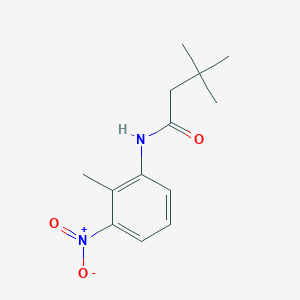 molecular formula C13H18N2O3 B4821288 3,3-dimethyl-N-(2-methyl-3-nitrophenyl)butanamide 