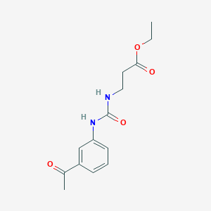 molecular formula C14H18N2O4 B4821297 ethyl N-{[(3-acetylphenyl)amino]carbonyl}-beta-alaninate 