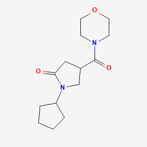 1-cyclopentyl-4-(morpholin-4-ylcarbonyl)pyrrolidin-2-one