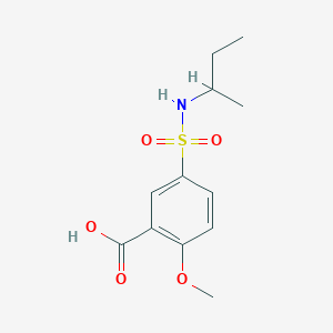 molecular formula C12H17NO5S B4821349 5-[(sec-butylamino)sulfonyl]-2-methoxybenzoic acid 