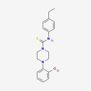 molecular formula C19H23N3OS B4821355 N-(4-ethylphenyl)-4-(2-hydroxyphenyl)-1-piperazinecarbothioamide 