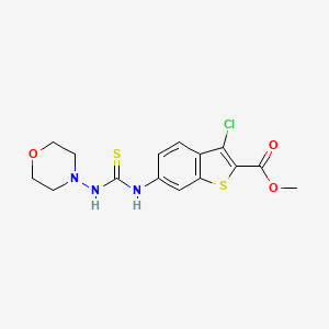 molecular formula C15H16ClN3O3S2 B4821370 methyl 3-chloro-6-{[(4-morpholinylamino)carbonothioyl]amino}-1-benzothiophene-2-carboxylate 