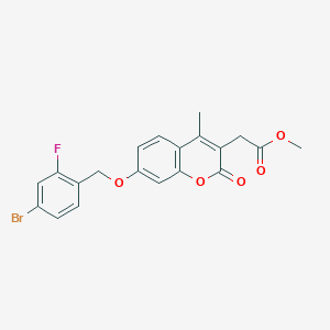 methyl {7-[(4-bromo-2-fluorobenzyl)oxy]-4-methyl-2-oxo-2H-chromen-3-yl}acetate