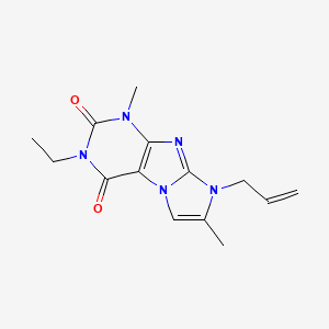 8-allyl-3-ethyl-1,7-dimethyl-1H-imidazo[2,1-f]purine-2,4(3H,8H)-dione