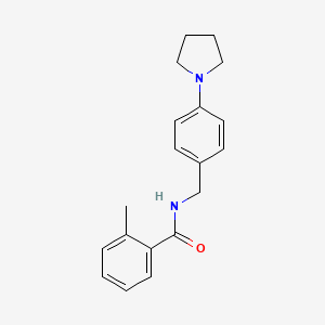 molecular formula C19H22N2O B4821440 2-methyl-N-[4-(1-pyrrolidinyl)benzyl]benzamide 