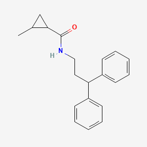 molecular formula C20H23NO B4821445 N-(3,3-diphenylpropyl)-2-methylcyclopropanecarboxamide 