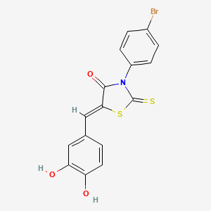 molecular formula C16H10BrNO3S2 B4821452 3-(4-bromophenyl)-5-(3,4-dihydroxybenzylidene)-2-thioxo-1,3-thiazolidin-4-one 