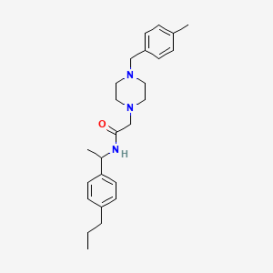 2-[4-(4-methylbenzyl)-1-piperazinyl]-N-[1-(4-propylphenyl)ethyl]acetamide