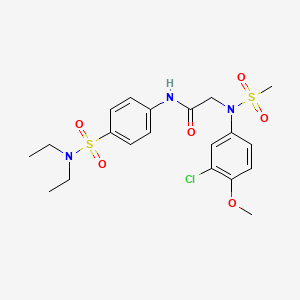 N~2~-(3-chloro-4-methoxyphenyl)-N~1~-{4-[(diethylamino)sulfonyl]phenyl}-N~2~-(methylsulfonyl)glycinamide