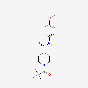 1-(2,2-dimethylpropanoyl)-N-(4-ethoxyphenyl)-4-piperidinecarboxamide