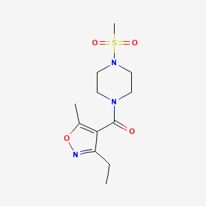 1-[(3-ethyl-5-methyl-4-isoxazolyl)carbonyl]-4-(methylsulfonyl)piperazine