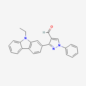 molecular formula C24H19N3O B4821524 3-(9-ethyl-9H-carbazol-2-yl)-1-phenyl-1H-pyrazole-4-carbaldehyde 