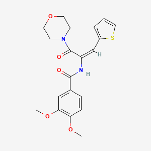 3,4-dimethoxy-N-[1-(4-morpholinylcarbonyl)-2-(2-thienyl)vinyl]benzamide